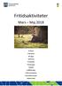 Fritidsaktiviteter. Mars Maj 2018