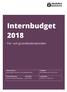 Internbudget För- och grundskolenämnden. Dokumentnamn Internbudget år 2018 för- och grundskolenämnden. Fastställd Nämndsbeslut , 144