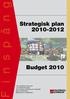 INNEHÅLL Sid. Budget 2010 Strategisk plan KOMMUNSTYRELSENS ORDFÖRANDE HAR ORDET... 2 UTVECKLAD STYR- OCH BUDGETPROCESS...