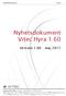 Nyhetsdokument Vitec Hyra 1.60