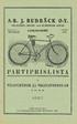 PARTIPRISLISTA A«B. J. RUDBÄCK 0»Y. VELOCIPED-, SPORT- OCH ELEKTRISK AFFÄR VELOCIPEDER OCH VELOCIPEDDELAR GAMLAKARLEBY GAMLAKARLEBY, i o 7