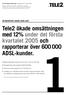 Tele2 ökade omsättningen med 12% under det första kvartalet 2005 och rapporterar över ADSL-kunder.