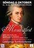 SÖNDAG 8 OKTOBER KL RYTTARGÅRDSKYRKAN. Violinkonsert nr 3 G-dur Dove Sono, Grevinnans aria nr 29/K 201 Linköpings Symfoniorkester