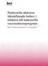 Nationella aktörers identifierade behov i relation till nationella vaccinationsprogram. Bilaga 1-5 till Regeringsuppdrag 2013 Vaccinuppföljning