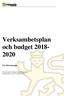 Verksamhetsplan och budget