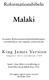 Reformationsbibeln. Malaki. Svenska Reformationsbibelsällskapets översättning av den engelska auktoriserade. King James Version