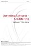 Justering fakturor - Kreditering