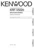 KRF-V5020 BRUKSANVISNING KENWOOD CORPORATION AUDIO VIDEO SURROUND RECEIVER B Funktioner Förberedelser. Fjärrkontroll Övrigt
