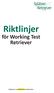 Riktlinjer. för Working Test Retriever. Gällande fr o m och tills vidare