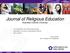 Journal of Religious Education Australian Catholic University