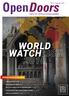 Open Doors WORLD WATCH. I tjänst för världens förföljda kristna. 50 länder där tron kostar mest WORLD WATCH. Nr. 2 Februari 2018