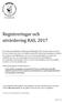 Registreringar och utvärdering RAS, 2017