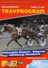 TRAVPROGRAM. Maharajahs Stoserie - Babyrace - Gävleborgs Montéserie GÄVLETRAVET. Tisdag 10 april. Första start klockan 18.30