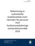 Redovisning av systematiskt kvalitetsarbete inom nämnden för personer med funktionsnedsättnings verksamhetsområde 2016