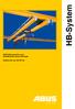 HB-System. ABUS lättraverssystem med skräddarsydda transportlösningar. Lyftkapacitet upp till 2000 kg