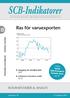 SCB-Indikatorer. Ras för varuexporten. Kommentarer & Analys. I fokus: Stark tjänsteexport senaste åren sid 10. Nummer oktober 2012