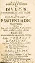 OlV^KBl3 EXSITENTIADEI, HAARtMAN, DEMONSTRANT* PHILOSOPHOR. METHODIS. PR#SIDE VIROMAX.REVER. atq* AMI>L TSS.DOMINO Mag. J O HAN N E -ISAACUS PELDAN,