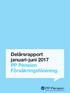 Delårsrapport januari-juni 2017 PP Pension Försäkringsförening