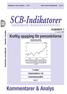 SCB-Indikatorer. Kommentarer & Analys. Kraftig uppgång för personbilarna. NUMMER 1 31 januari I mitten Tjänstesektorn i ett branschperspektiv