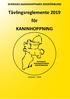 SVERIGES KANINHOPPARES RIKSFÖRBUND. Tävlingsreglemente 2019 för KANINHOPPNING
