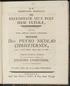 CHRISTIERNIN, LINDESTRÖM, Doct. PETRO NICOLAO NECESSITATE VIT/E POST JOHANNES HANC FUTURS, PRiESIDE. Apud Joh. Edman, Dire t. & Reg. Acad.