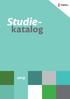 Studie- katalog. Studiekatalog