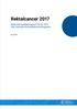 Rektalcancer Nationell kvalitetsrapport för år 2017 från Svenska Kolorektalcancerregistret. juni 2018