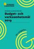 EKONOMISK PLANERING Budget- och verksamhetsmål 2019
