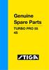 Genuine Spare Parts TURBO PRO 55 4S