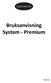 Bruksanvisning System - Premium