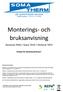 Monterings- och bruksanvisning