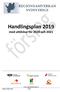 Handlingsplan 2019 med utblickar för 2020 och 2021