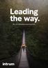 Leading the way. Års- och hållbarhetsredovisning Års- och hållbarhetsredovisning