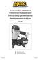 Bruksanvisning för pappspikpistol. Bruksanvisning for pappspikerpistol. Instrukcja obsługi gwoździarki papowej. Operating Instructions for Nail Gun