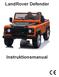 LandRover Defender Instruktionsmanual