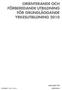 ORIENTERANDE OCH FÖRBEREDANDE UTBILDNING FÖR GRUNDLÄGGANDE YRKESUTBILDNING 2010