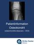 Patientinformation Osteokondrit