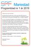 Programblad nr 1 år 2019