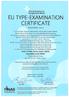 EU TYPE-EXAMINATION CERTIFICATE