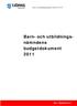 Barn- och utbildningsnämnden Barn- och utbildningsnämndens. budgetdokument Tjörn Möjligheternas ö