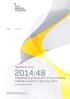 2014:48. Technical Note. Independent assessment of groundwater sulphide content in the long-term. Main Review Phase. Adrian Bath.