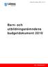 Barn- och utbildningsnämndens budgetdokument 2010