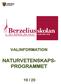 VALINFORMATION NATURVETENSKAPS- PROGRAMMET 19 / 20