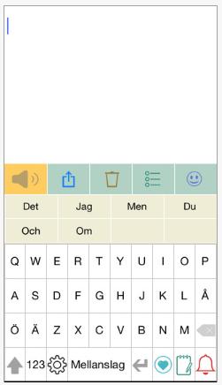 Finns endast för ios (iphone/ipad). Hela Widgit-symbolbasen med 13 000 symboler medföljer. Det går även att köpa till vissa symbolbaser.