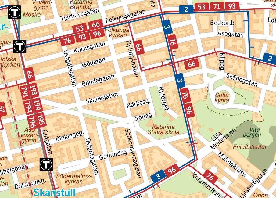 Sida 17 (25) Gång- och cykeltrafik Kring planområdet sker gångtrafiken på trottoarer, som finns på båda sidor om alla gator som omger kvarteret. Cykeltrafik sker i blandtrafik.