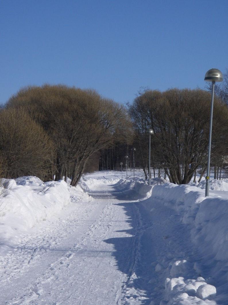 1.4 Drift och underhåll Vinterväghållning Bild 4. Svartuddsleden i vinterskrud Alla delar av trafiksystemet kan inte åtgärdas samtidigt varför en prioritering måste göras.
