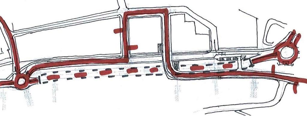 bygger om lastangöringar så att de sker med lastplatser längs kantstenen. Inga backande bilar kan passera ett cykelstråk och antalet fordonspassager ska minimeras vid parkering.
