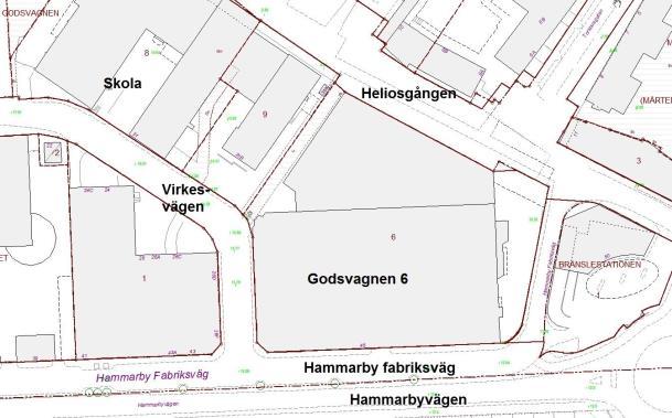 Figur 49. 2D kollektivtrafiktäckning om ny busslinje trafikerar HSV. Obs! det går lika bra med lång koppling för HSV.
