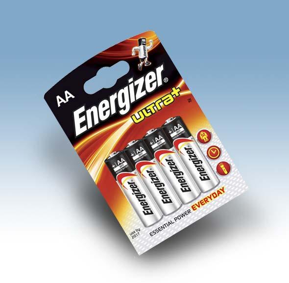 Ett 4-pack med Energizer AAA-batterier
