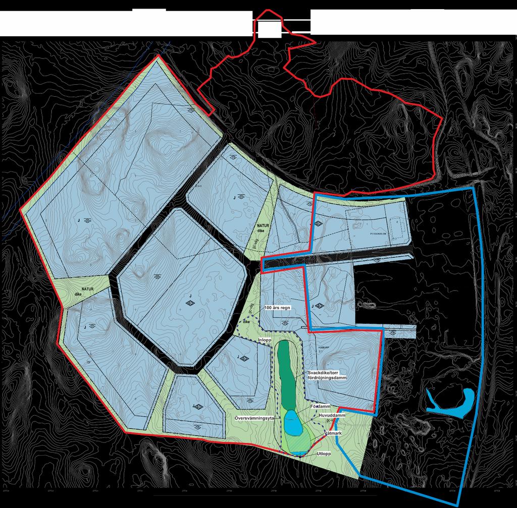 Förprojektering av anläggning för fördröjning och rening av dagvatten i samband med